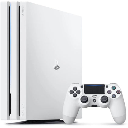 Playstation 4 Pro 1TB Pro White Console - Blue Wired pad