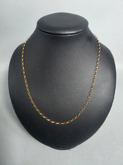 9ct GOLD NECKLACE 1.6G 375 16'' in Length
