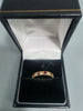 9CT Gold Ring 2.3G 375 Size O With Red and White Stones