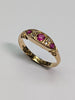 18ct Gold Diamond & Pink Stone Ring Size O