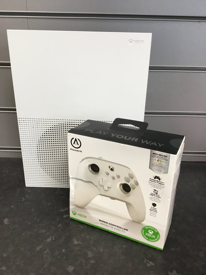 Microsoft Xbox One S White 500GB Console with power A pad