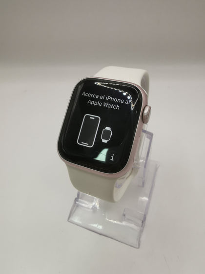 Watch Series 9 (Cel) Pink Aluminium, 41mm, With White Rubber Strap, Unboxed