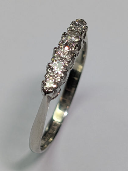 18CT  WHITE GOLD  & PLATINUM DIAMOND  ETERNITY RING PRESTON STORE