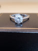 9ct White Gold Ring With Cubic Ziconia Stone - 1.37G - Size K - Hallmarked