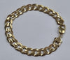 9ct gold curb bracelet 8"