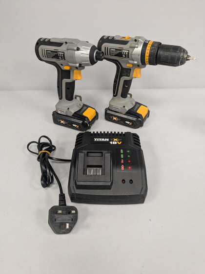 Titan 18V Driil & Impct Driver Set