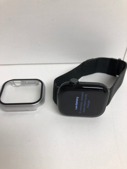Apple Watch Series 10 - 42mm - GPS + Cellular - Jet Black Aluminium Case - Ink Sport Loop - Adjustable