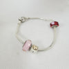 Pandora Bracelet with 3 Charms, Hallmarked 925 ALE, 27.22G (8" Length)