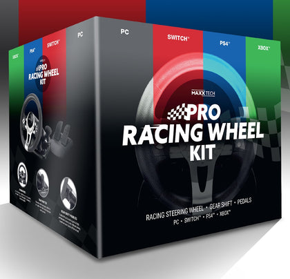 MAXX TECH PRO RACING WHEEL KIT XBox/PS4/Switch 1&2/PC