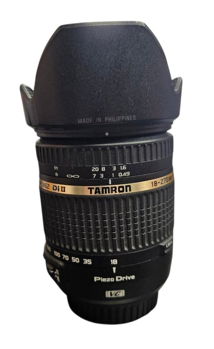 Tamron 18-270mm F/3.5-6.3 Lens with Caps and Filter - Unboxed