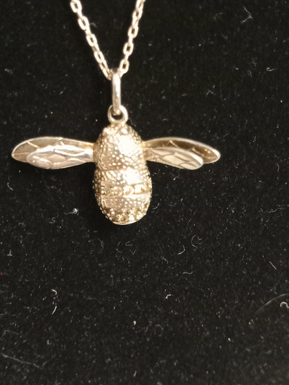 Silver Chain With Bee Pendant