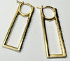 14ct gold earrings with red and clear stones