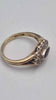 9ct Yellow Gold Ladies With Black & Clear CZ Stones - Size J - 2.27 Grams