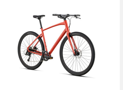 Specialized Sirrus X 1.0 2025 Hybrid Bike Gloss Deep Orange /redwood reflective
