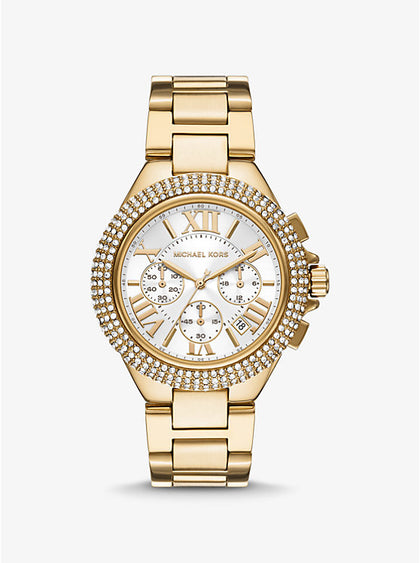 Michael Kors  MK-6994 Oversized Camille Pavé Gold-Tone Watch