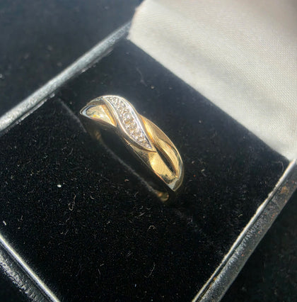 9ct GOLD RING 375 2.1G Size M