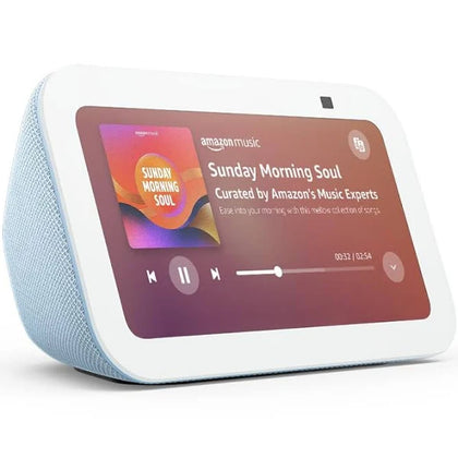 Echo Show 5 Smart display and alarm clock with clearer sound I Cloud blue