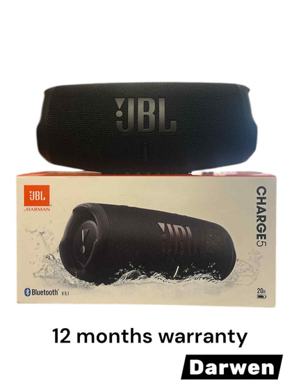 JBL Charge 5 Portable Bluetooth Speaker with Deep Bass, IP67 Waterproof and Dustproof, 20 Hours of Playtime, Built-In Powerbank, Black