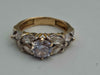 18ct Yellow Gold Ladies Cluster Ring With Cubic Zirconia Stones - 5.32 Grams - Size M