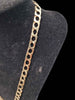 9ct Yellow Gold Flat Patterned Curb Chain Necklace - 35.50 Grams - 22" Long