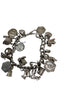 Solid silver vintage charm bracelet with 20 charms