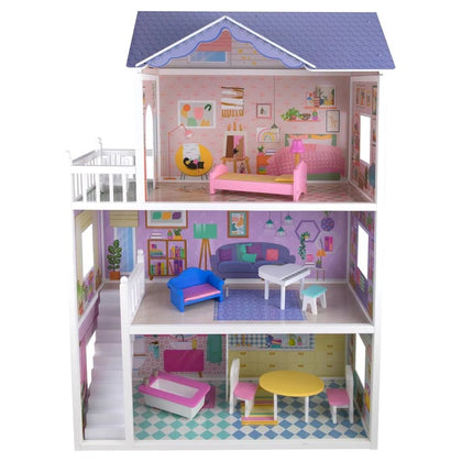 Sadies Wooden Doll House Girls Large Play Toy Furniture Accessories H 123cm