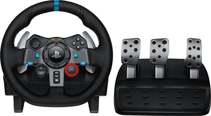 Logitech – G29 Driving Force Racing Wheel and Floor Pedals for PS5, PS4, PC, Mac – Black