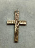 9ct yellow gold cross pendant