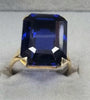 9ct Gold Ring With Blue Stone Size N 1/2