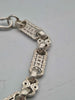 925 Sterling Silver Tulip Stars And Bars Bracelet With Albert Clasp - 9" Long - 63.12 Grams *NEW*