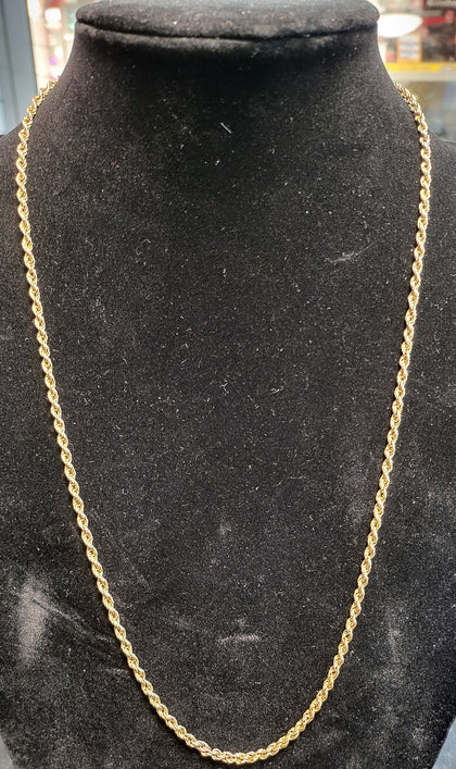 9CT - Yellow Gold Rope Necklace - 25