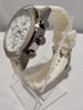Fossil CH2530 Silver Tone Stainless Steel Rubber Band Watch