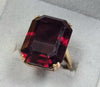 9ct Gold Ring With Red Stone - Size L