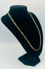 9CT HALLMARKED 375, YELLOW GOLD FIGARO STYLE CHAIN, 24'', 27.1G, BOXED