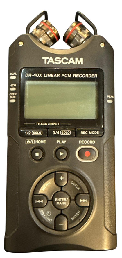 Tascam DR-40X Handheld 4-track recorder, dual recording (2x stereo)