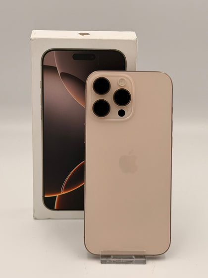 *iphone 16 pro max 256gb a3296 desert titanium box 100% battery