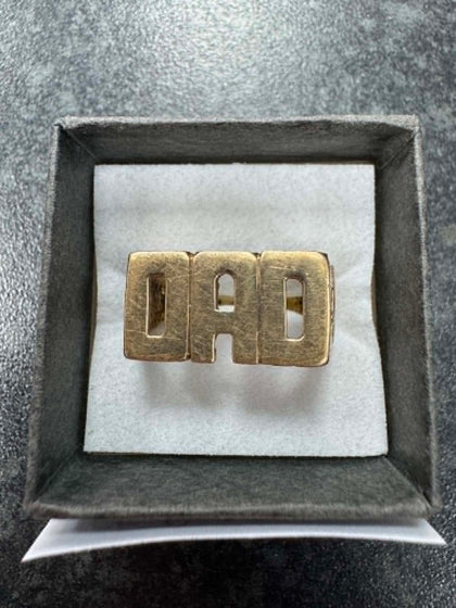 Gold DAD ring **9ct** **Size U** **5.82 Grams** **Hallmarked**