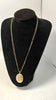 9ct Yellow Gold 3 In 1 Figaro Chain Necklace With Opening Oval Locket - 24" Long - 19.50 Grams