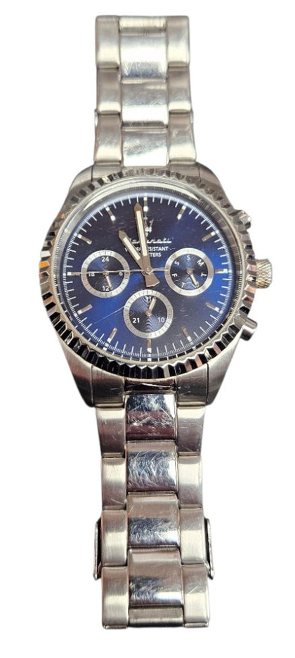 Maserati Attrazione Men's Blue Dial Stainless Steel Watch - Boxed
