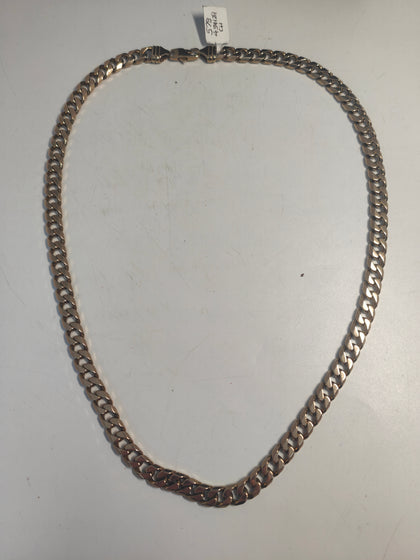 9ct Gold Curb Chain - Length 24