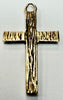9ct yellow gold patterned cross pendant