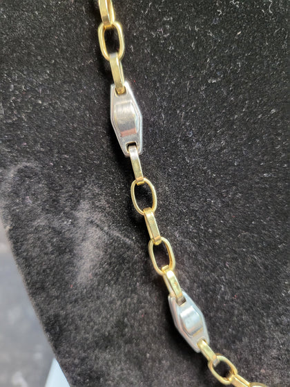 14ct Yellow and White Gold Chain - 26