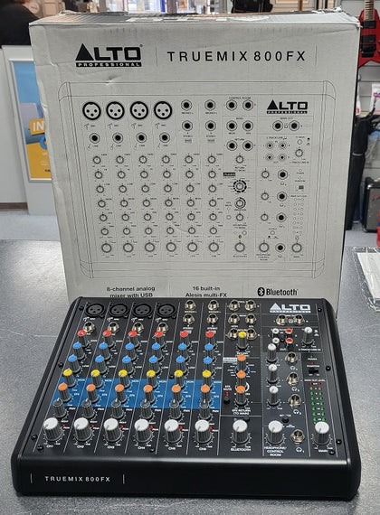 Alto TRUEMIX 800FX 8 Channel Compact Mixer with USB, Bluetooth & Effects
