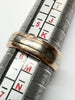 14ct two tone gold wedding band ring size K 1/2