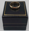 9ct gold wedding band size O Boxed 3.8g