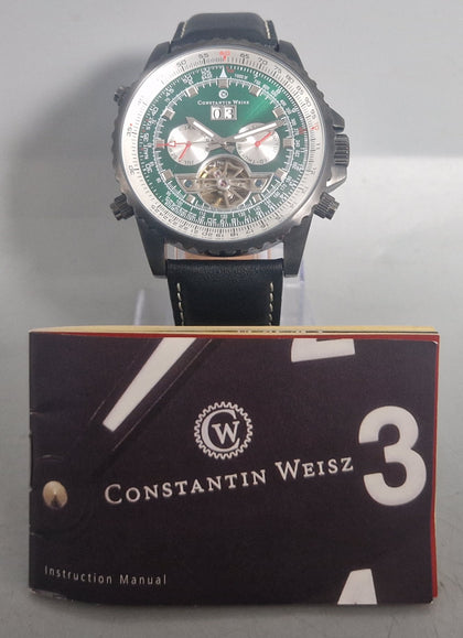 Constantin Weisz Automatic (Ref. 18A394CW) Green Dial Aviator Style Watch