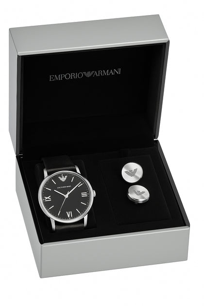 Emporio Armani watch & cufflinks