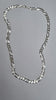SILVER FIGARO CHAIN 22" ****BRAND NEW****
