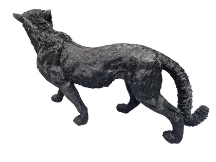 Big Black Panther statue, stands 16