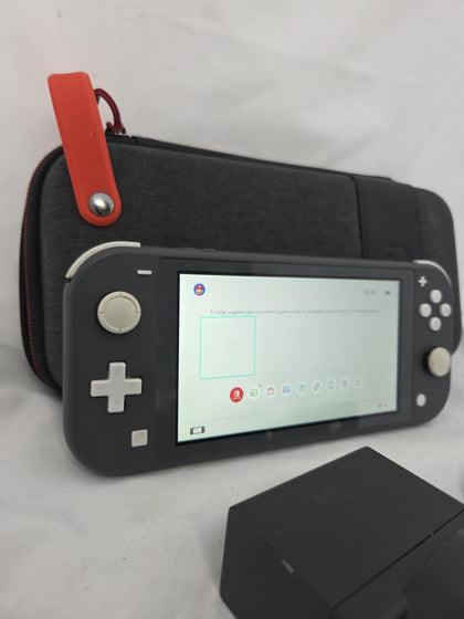 Nintendo Switch Lite Console, 32GB Grey with a carry case and charger